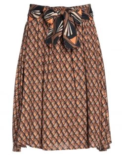EMMA & GAIA Mini Skirt For Women Brown