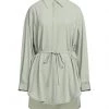 EMMA & GAIA Solid Color Shirts & Blouses For Women Light Green