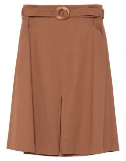 EMMA & GAIA Midi Skirt For Women Cocoa