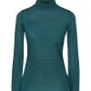 EMMA & GAIA Turtleneck For Women Deep Jade