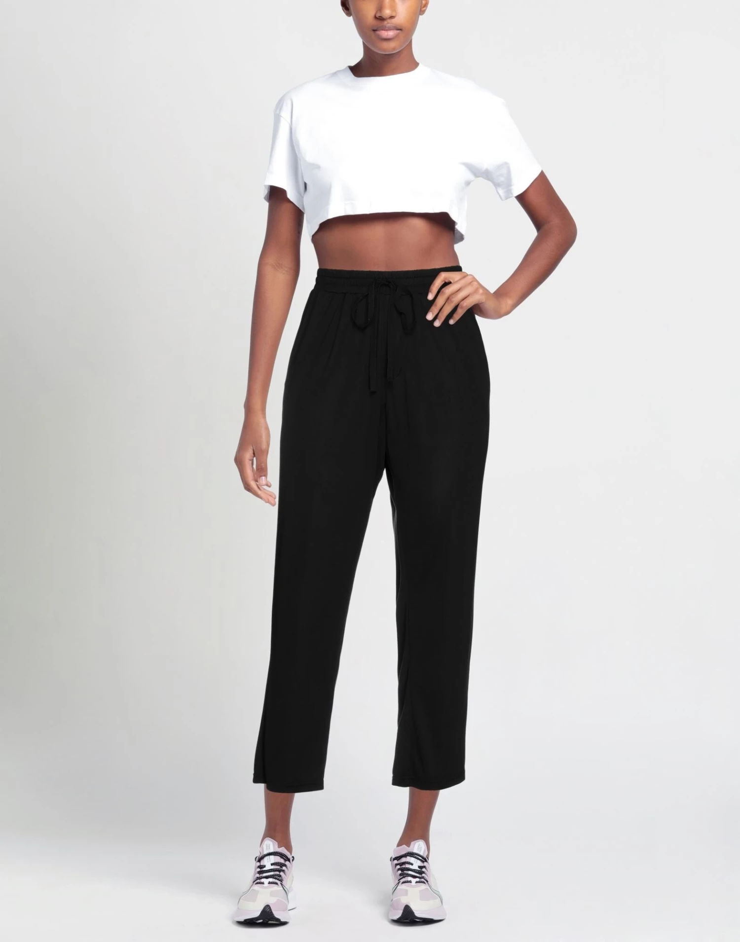 EMMA & GAIA Cropped Pants & Culottes For Women Black - Image 2