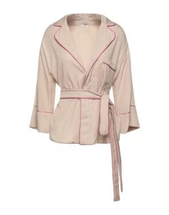 EMMA & GAIA Patterned Shirts & Blouses For Women Sand