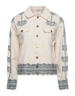 EMMA & GAIA Patterned Shirts & Blouses For Women Beige