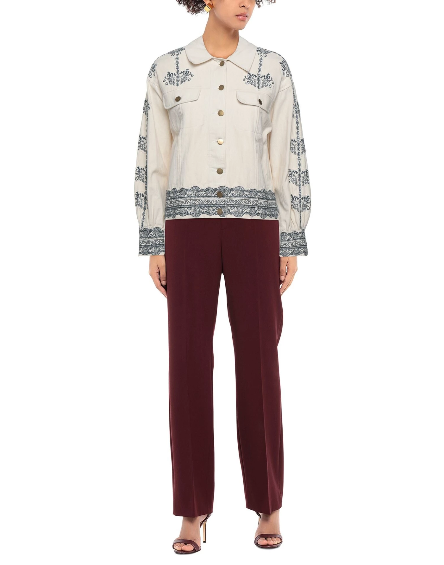 EMMA & GAIA Patterned Shirts & Blouses For Women Beige - Image 2