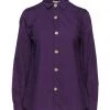 EMMA & GAIA Solid Color Shirts & Blouses For Women Purple