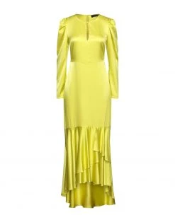 EMMA & GAIA Midi Dress For Women Acid Green