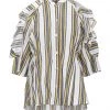 EMMA & GAIA Striped Shirt For Women Yellow