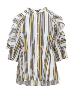 EMMA & GAIA Striped Shirt For Women Yellow