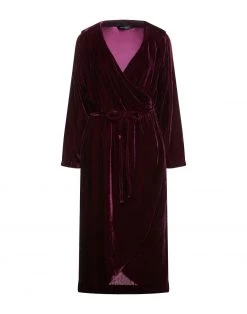EMMA & GAIA Midi Dress For Women Deep Purple
