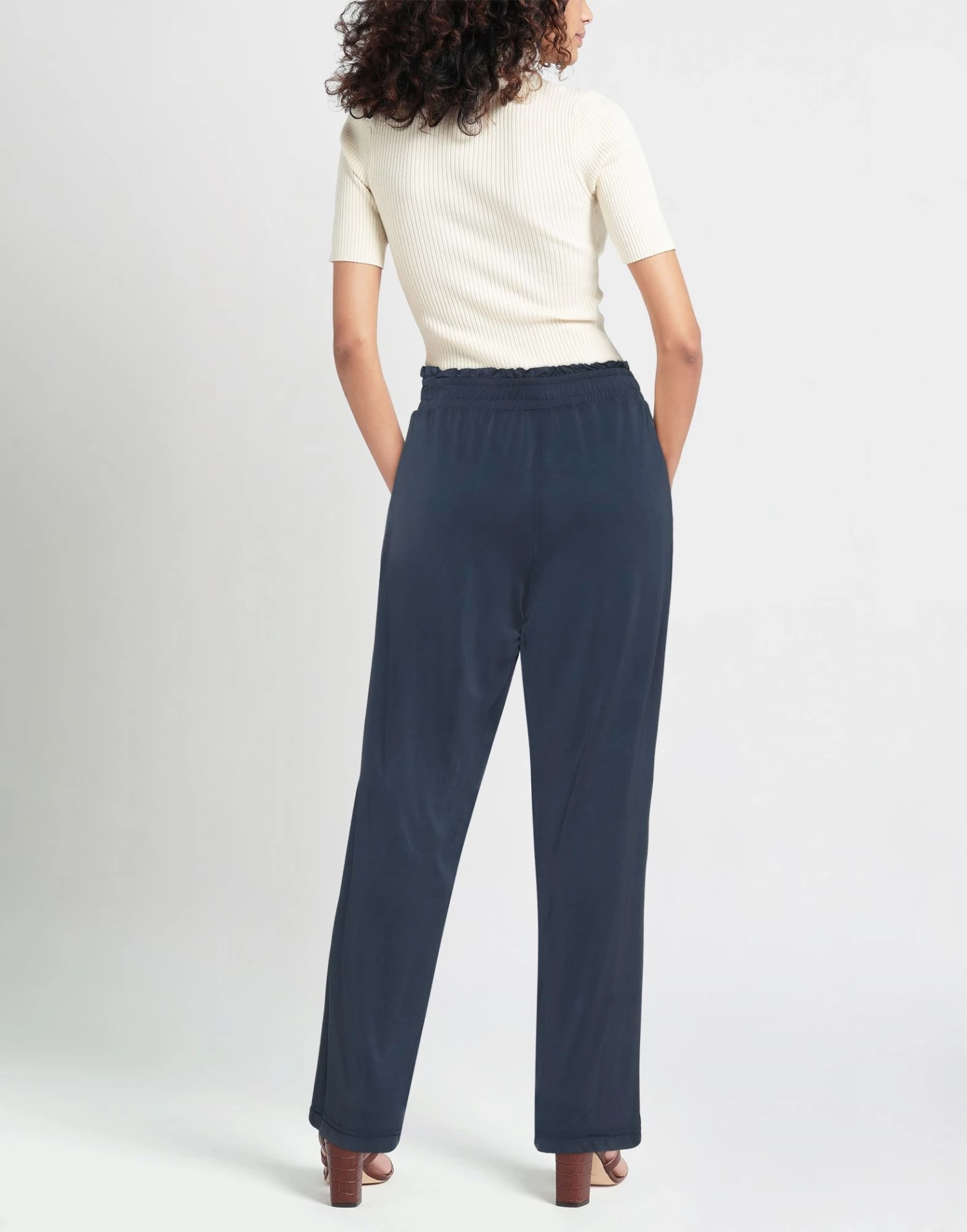 EMMA & GAIA Casual Pants For Women Dark Blue - Image 3