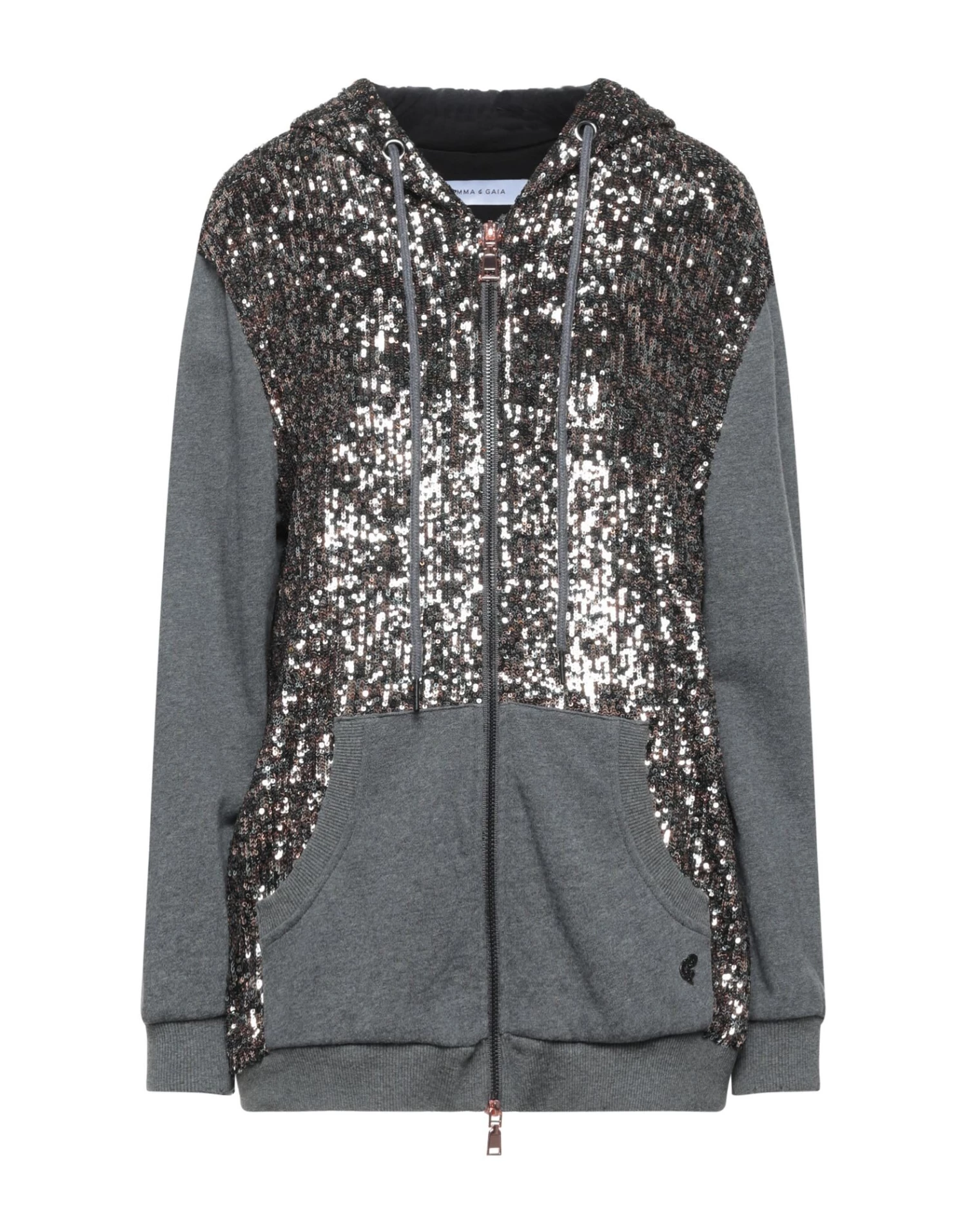 EMMA & GAIA Hooded Sweatshirt For Women Grey