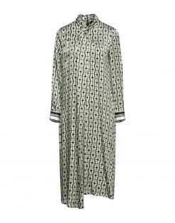 EMMA & GAIA Midi Dress For Women Acid Green