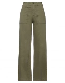 EMMA & GAIA Casual Pants For Women Military Green