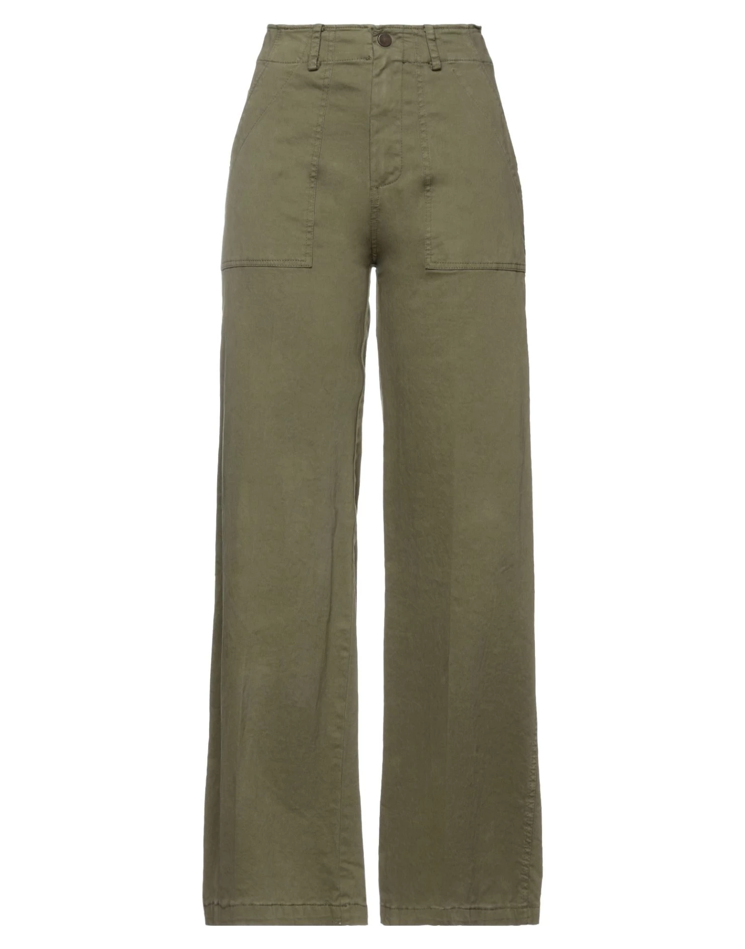 EMMA & GAIA Casual Pants For Women Military Green