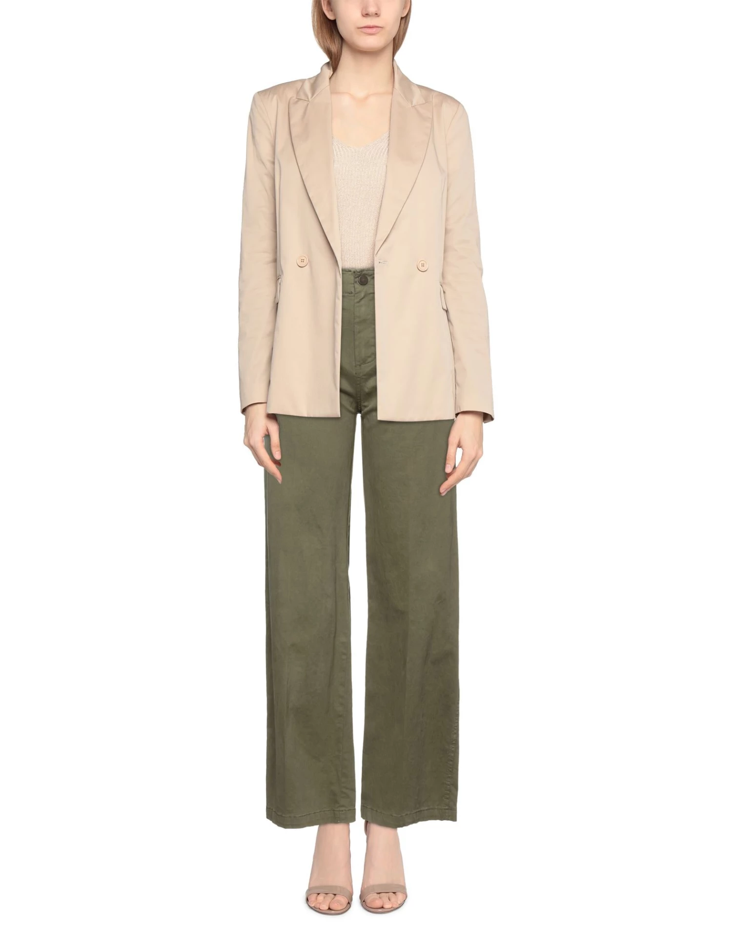 EMMA & GAIA Casual Pants For Women Military Green - Image 2