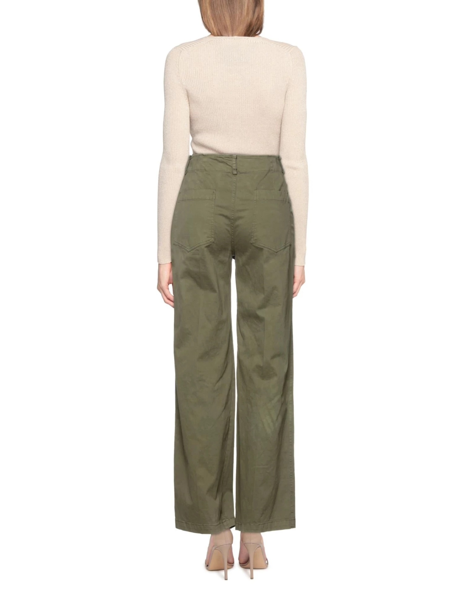 EMMA & GAIA Casual Pants For Women Military Green - Image 3