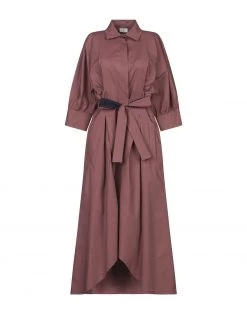 EMMA & GAIA Midi Dress For Women Pastel Pink