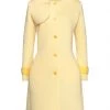 EMMA & GAIA Full-length Jacket For Women Light Yellow