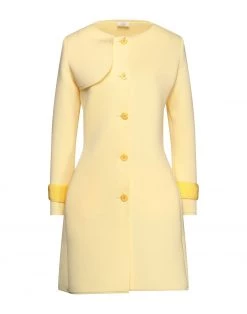 EMMA & GAIA Full-length Jacket For Women Light Yellow