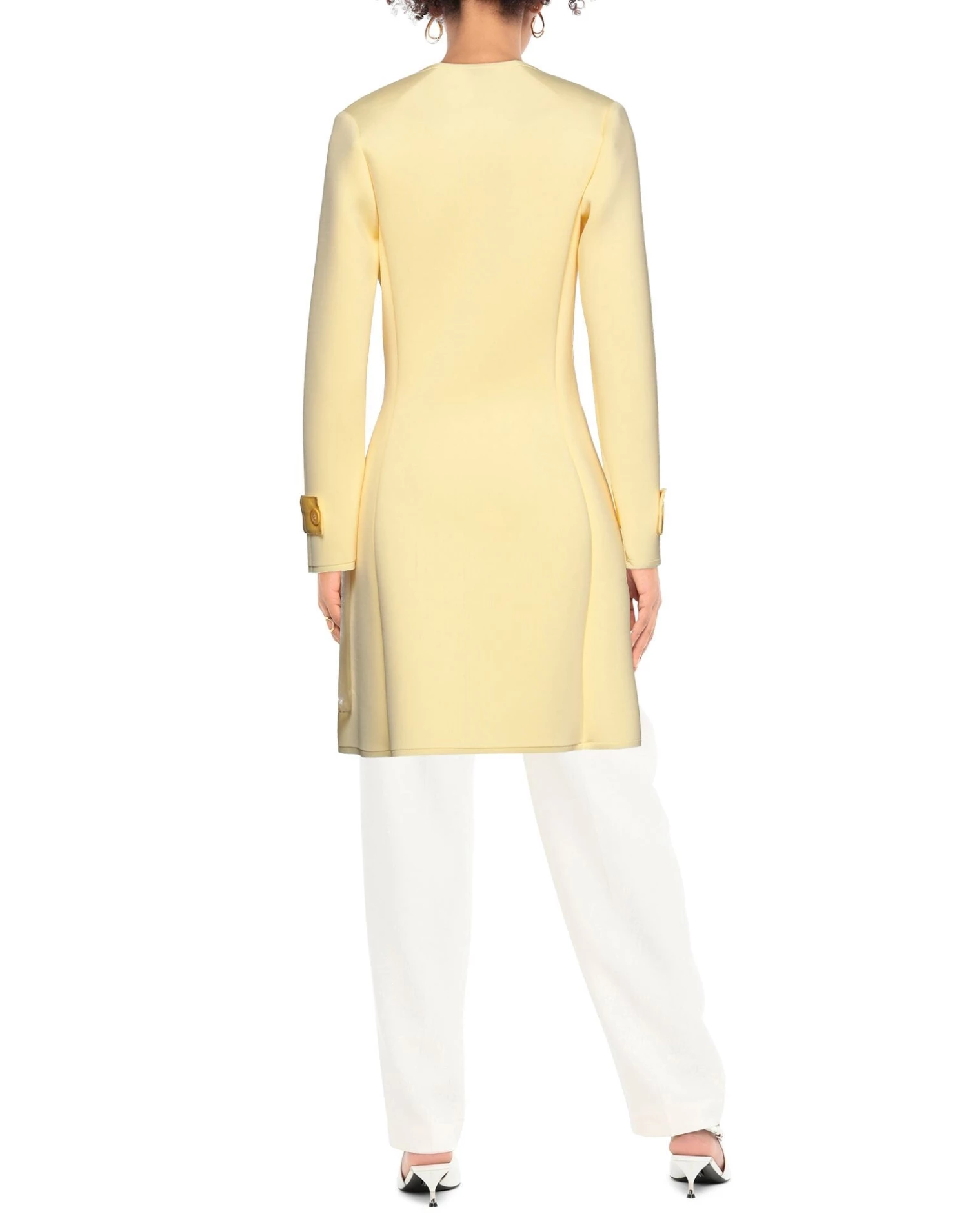 EMMA & GAIA Full-length Jacket For Women Light Yellow - Image 3