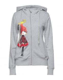 EMMA & GAIA Hooded Sweatshirt For Women Light Grey