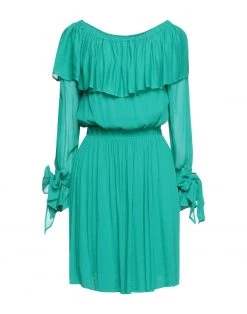 EMMA & GAIA Midi Dress For Women Emerald Green