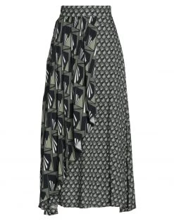 EMMA & GAIA Maxi Skirts For Women Military Green