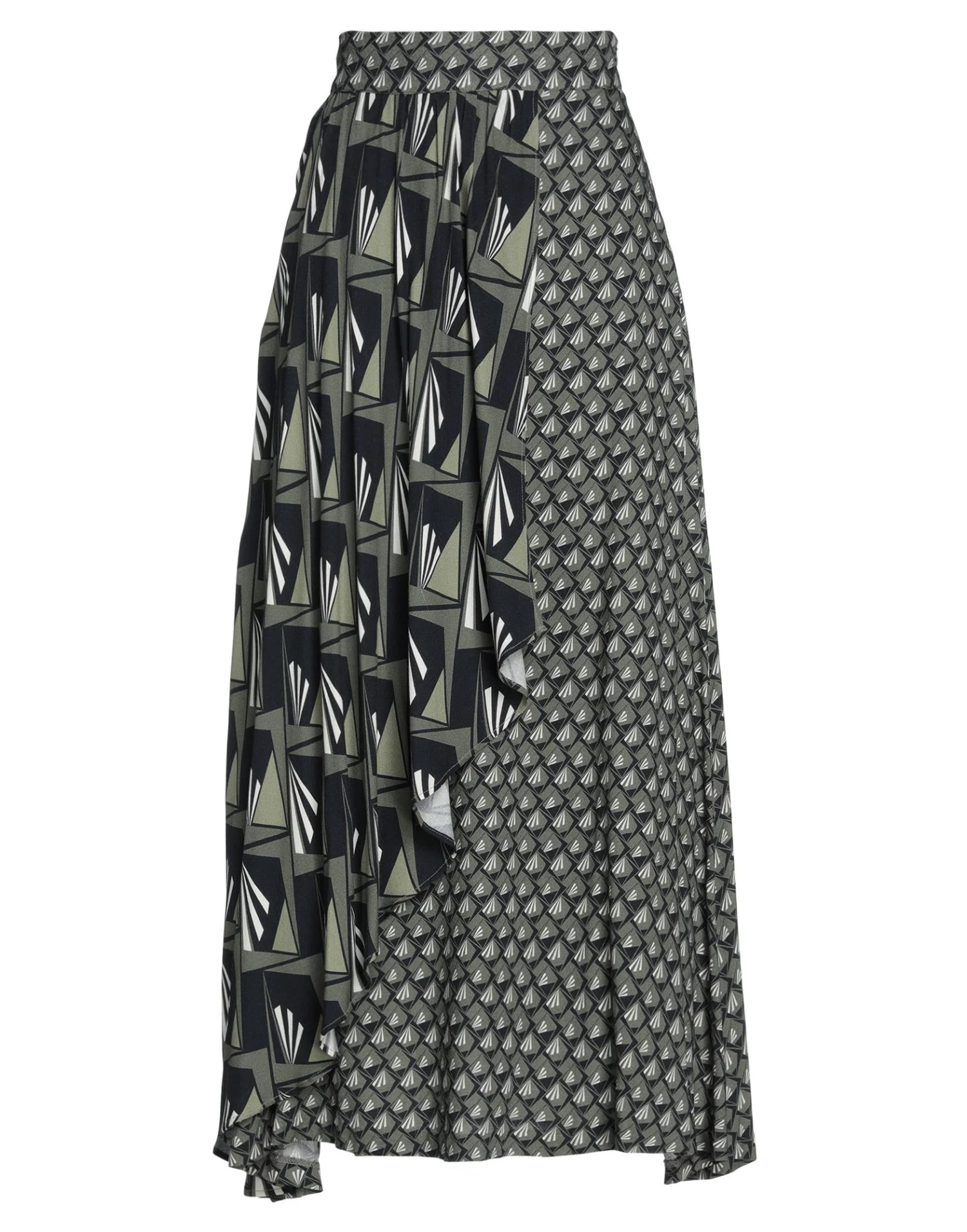 EMMA & GAIA Maxi Skirts For Women Military Green