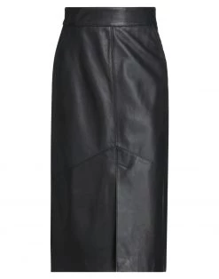 EMMA & GAIA Midi Skirt For Women Black