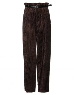 EMMA & GAIA Casual Pants For Women Dark Brown