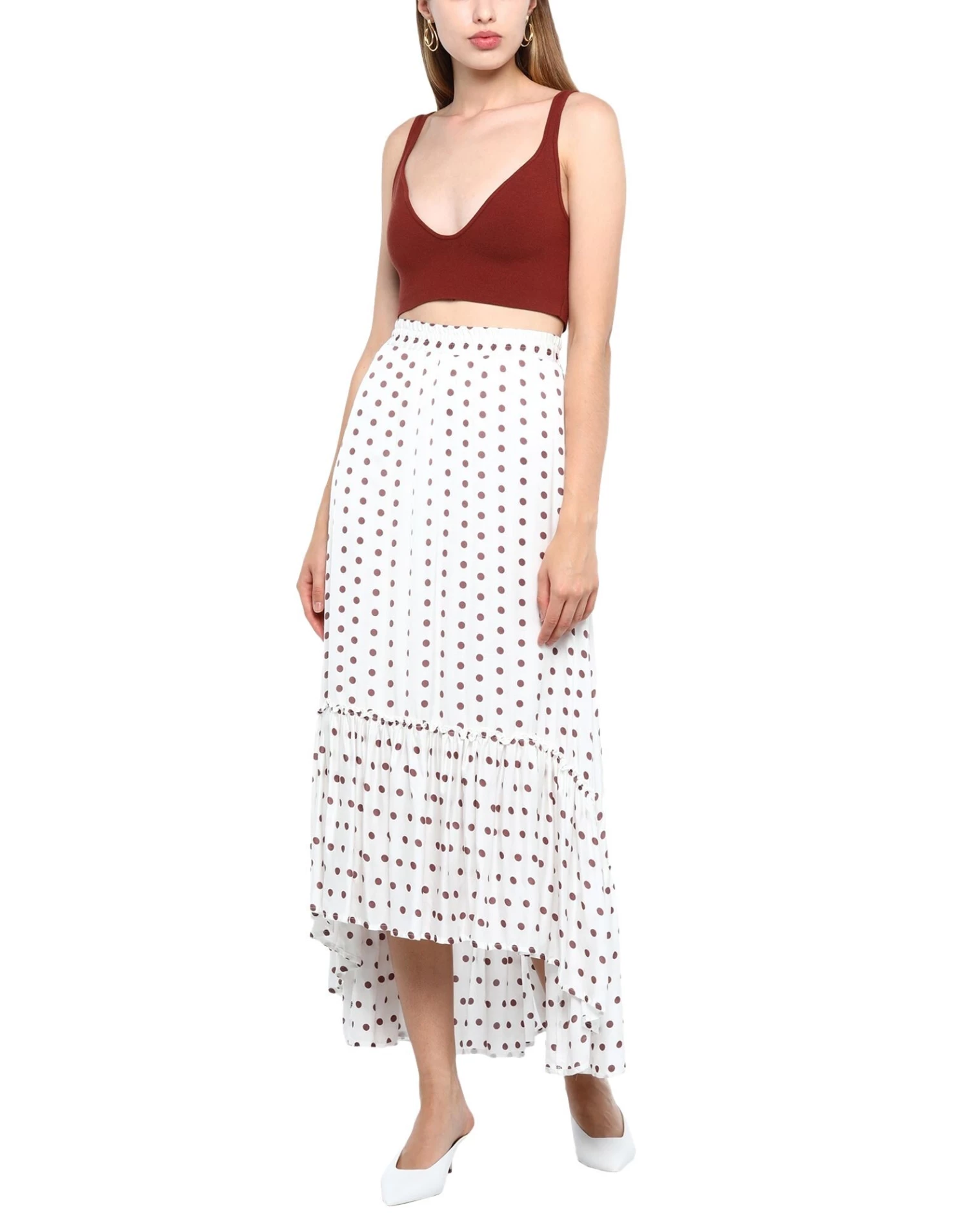 EMMA & GAIA Midi Skirt For Women Maroon - Image 2