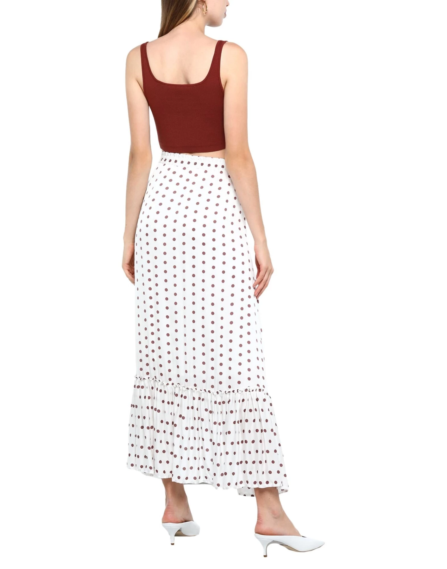 EMMA & GAIA Midi Skirt For Women Maroon - Image 3