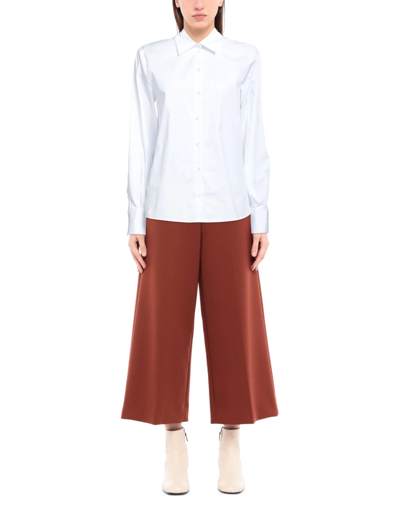 EMMA & GAIA Solid Color Shirts & Blouses For Women White - Image 2