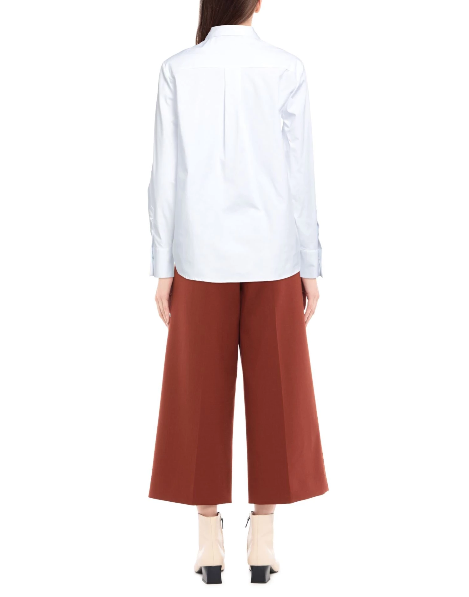 EMMA & GAIA Solid Color Shirts & Blouses For Women White - Image 3