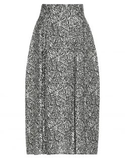 EMMA & GAIA Midi Skirt For Women Black