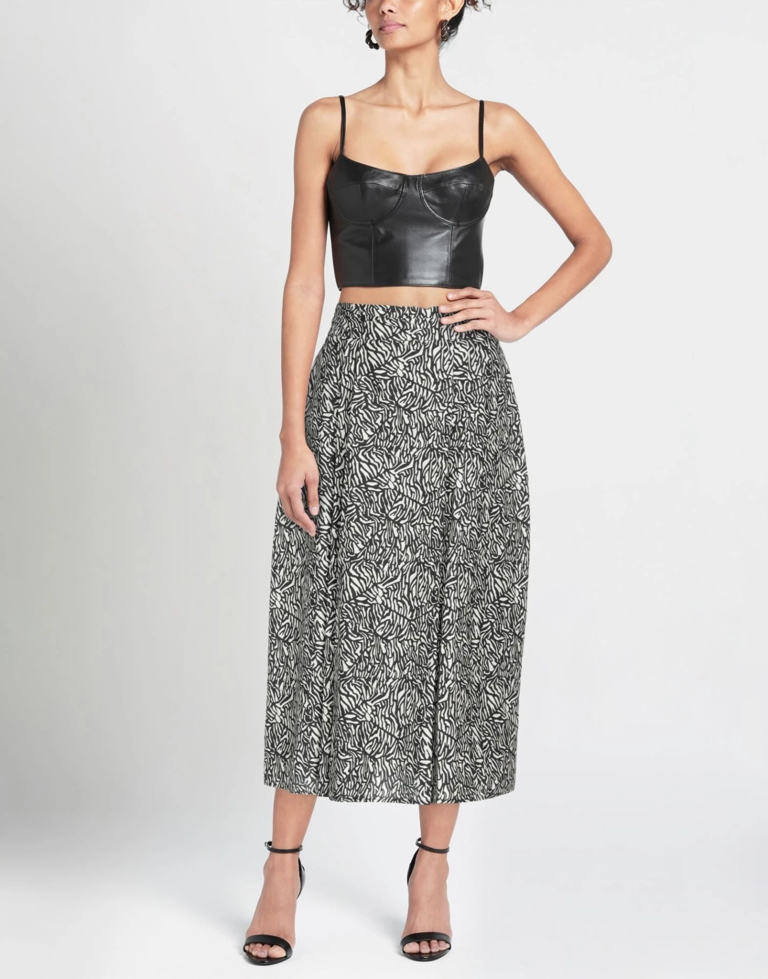 EMMA & GAIA Midi Skirt For Women Black - Image 2