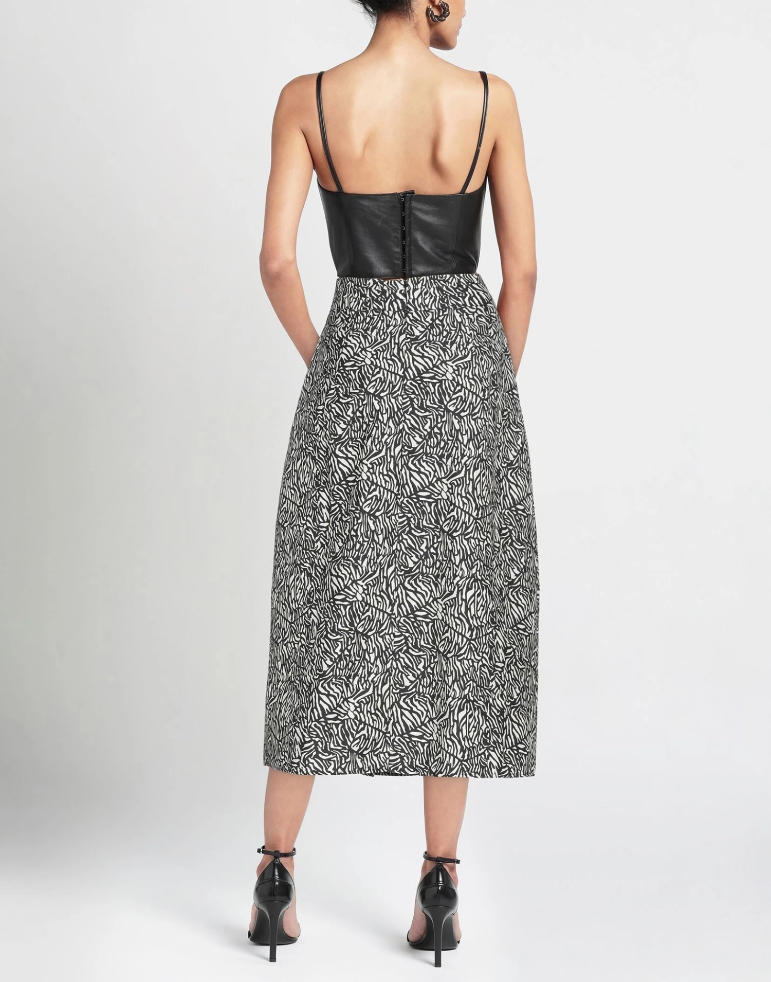 EMMA & GAIA Midi Skirt For Women Black - Image 3