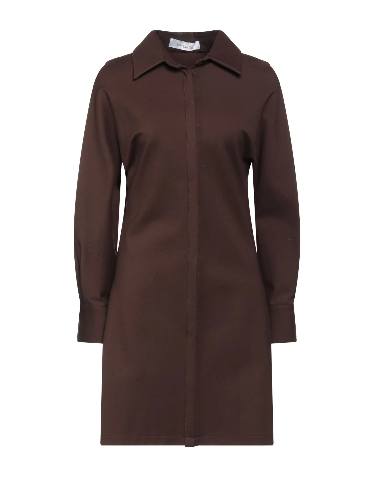 EMMA & GAIA Short Dress For Women Dark Brown